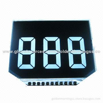 7-segment Custom LCD Panel, VA Negative, White Back-light